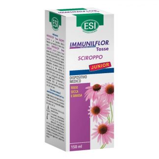 Immunilflor Sciroppo Tosse Junior 150ml, Dispositivo Medico per Tosse Grassa e Secca nei Bambini