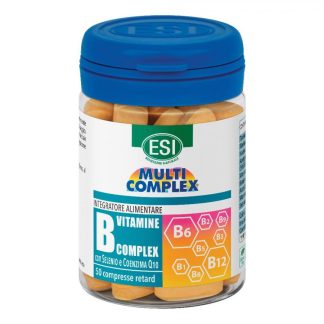 Esi Vitamine B Complex 50 Compresse - Integratore con Selenio e Coenzima Q10 per Energia e Immunità