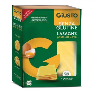 Giusto Senza Glutine Sfoglie per Lasagne all'Uovo 250g - Lasagne Senza Glutine, Pronte all'Uso