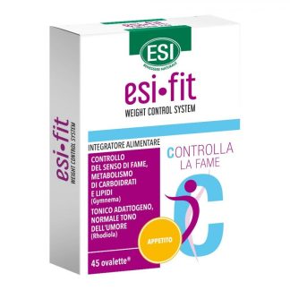ESI Fit C Appetito, Integratore Alimentare Controllo Fame, 45 Ovalette - Gymnema, Garcinia Cambogia, Rodiola, Vegan
