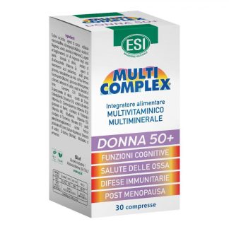 Esi Multicomplex Donna 50+ Integratore Multivitaminico e Multiminerale, 30 Compresse – Salute e Benessere per Donne Over 50