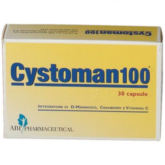 ABI Pharmaceutical Cystoman 100, Integratore Drenaggio Liquidi, 30 Capsule - Supporto per Vie Urinarie