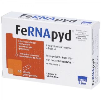 Fernapyd, Integratore Ferro Pidolato, Nucleotidi e Vitamina C, 30 Capsule