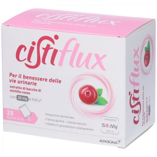 Alfasigma Cistiflux A18, Integratore Vie Urinarie, 28 Bustine