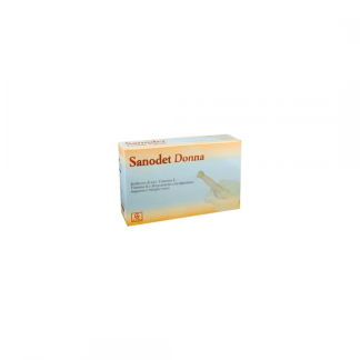 Sanodet Donna – Integratore Alimentare per la Menopausa, 30 Compresse, Isoflavoni di Soia, Magnesio, Salvia, Vitamina D