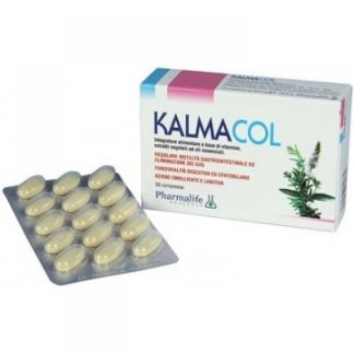 Kalmacol Integratore Alimentare per il Benessere Intestinale 30 Compresse - Integratore alimentare a base di vitamine, estratti vegetali ed oli essenziali