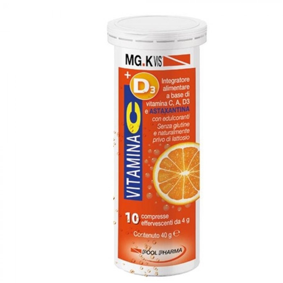 Mgk Vis Vitamina C+ D3 10 Compresse Effervescenti - Integratore Alimentare