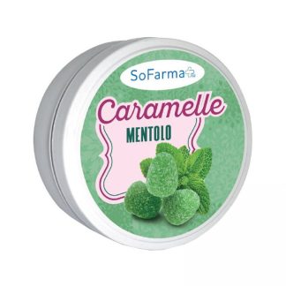 Sofarmapiù Caramelle Boli Mentolo 40g - Pastiglie Gommose al Mentolo Rinfrescanti