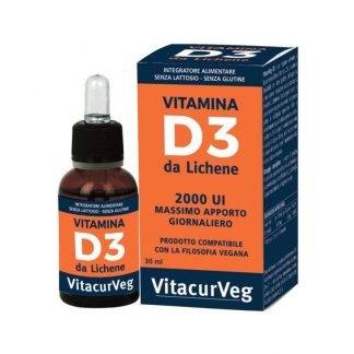 Vitacurveg Vitamina D3 30 ml - Integratore Alimentare Senza Lattosio e Glutine