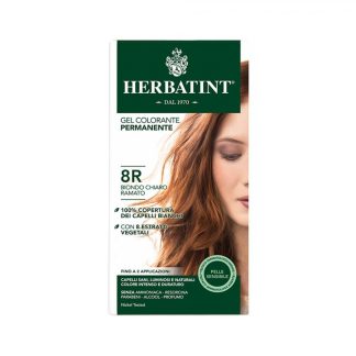 Herbatint 8R Biondo Chiaro Ramato - Tintura Capelli Gel Permanente 150 ml - Riflessi Ramati per un Look Unico
