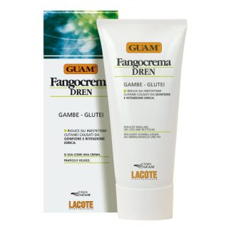 Guam - Fangocrema Dren Gambe e Glutei 200ml - Riduci Gonfiore e Cellulite sulle Gambe e Glutei