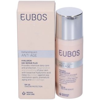 Eubos Hyaluron Repair & Protect Crema Giorno Riducente Rughe 50ml - Trattamento Idratante con Acido Ialuronico
