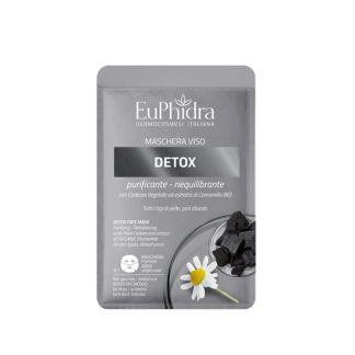Euphidra, Maschera Viso Detox Purificante e Riequilibrante, 1 Maschera