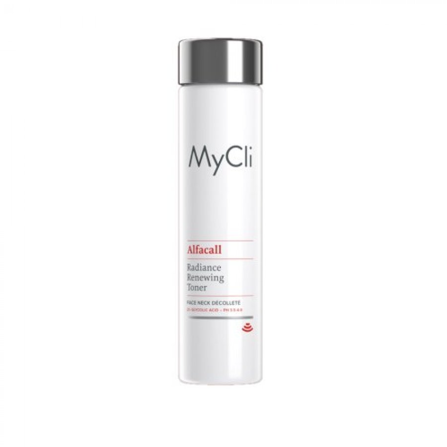 MyCli - Linea Alfacall Tonico Rinnovatore Illuminante Viso Collo Decolletè 200 ml - Lozione Esfoliante Profonda