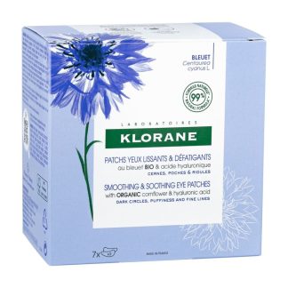 Klorane Patch Occhi Leviganti Fiordaliso BIO + Acido Ialuronico 7x2 – Idratanti e Rinfrescanti