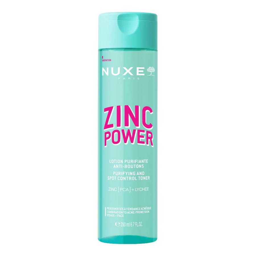 Nuxe Zinc Power Lozione Viso Purificante e Anti-Imperfezioni, 200 ml