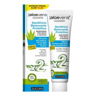 Zuccari, Aloevera2 Dentifricio Sbiancante Protettivo, 100 ml