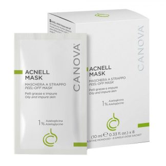 Acnell Mask Canova 8 Bustine da 10ml - Maschera Viso Purificante - Trattamento Settimanale