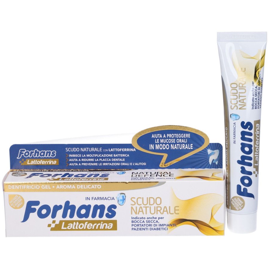 Forhans Dentifricio Scudo Naturale con Lattoferrina, 75 ml