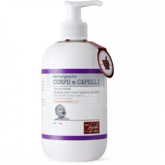Fiocchi di Riso Detergente Corpo e Capelli, 400ml – Per Neonato e Pelli Sensibili, Igiene Delicata