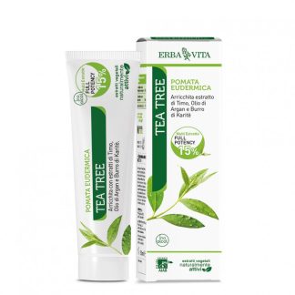 Erba Vita Pomata Eudermica Tea Tree 50 ml - Pomata Purificante e Lenitiva
