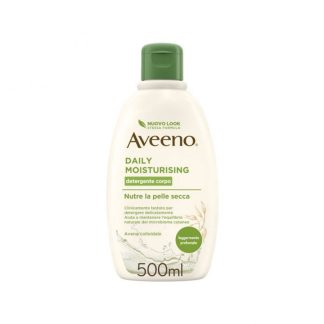 Aveeno Daily Moisturising Bagnodoccia Idratante Senza Sapone all'Avena, Adatto per Pelli Sensibili 500 ml