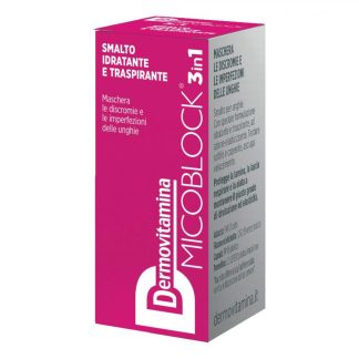Dermovitamina Micoblock 3 in 1 - Smalto Idratante e Traspirante Colore Fucsia, 5ml