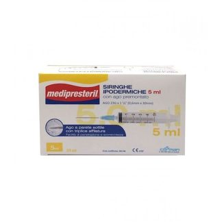 Medipresteril Siringhe Ipodermiche da 5ml - Pacco da 10 - Sterili