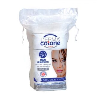 Dermacotone, Cotton Maxi Quadrotti, 50 Pezzi
