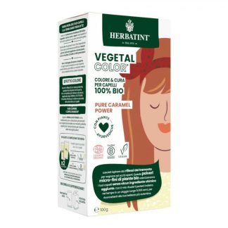 Herbatint Vegetal Color Pure Caramel Power - Colorazione Naturale per Capelli, 100g