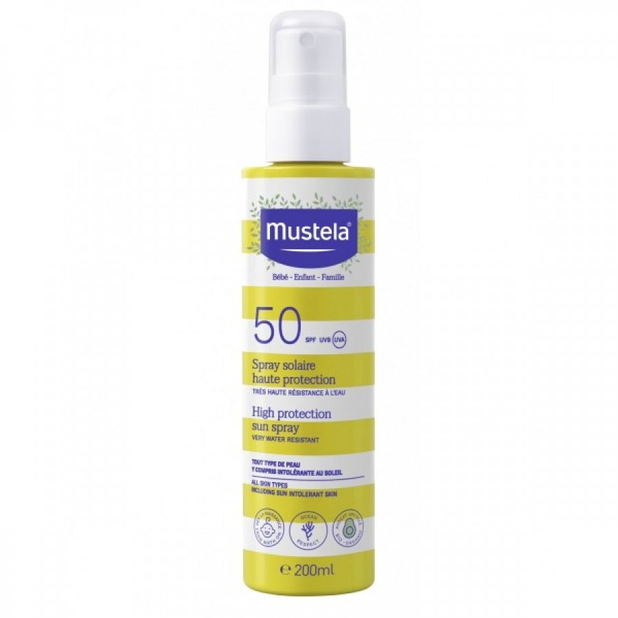 Mustela Spray Latte Solare SPF 50 Protezione Alta, 200 ml