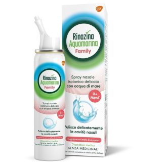 Rinazina Aquamarina Family Spray Nasale Isotonico Delicato, 100 ml