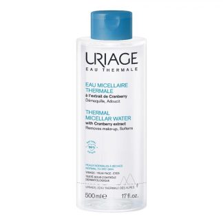 Uriage - Acqua Termale Micellare con Estratto di Mirtillo 500ml, Detergente Idratante per una Pelle Radiante