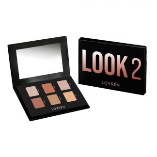 Lovrén Palette Ombretti Look 2 6 Colori Polvere Compatta Matt e Shimmer