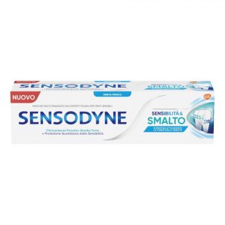 Sensodyne Sensibilità e Smalto Menta Fresca 75ml - Protezione completa per denti sensibili e smalto fragile
