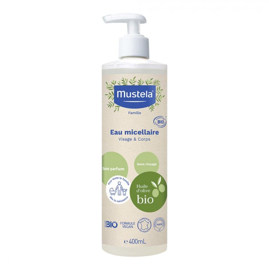 Mustela Bio, Acqua Micellare Senza Profumo, 400 ml