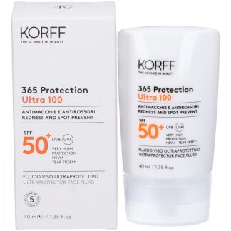 Korff 365 Protection Ultra 100 Fluido Viso Ultraprotettivo SPF 50+, 40 ml