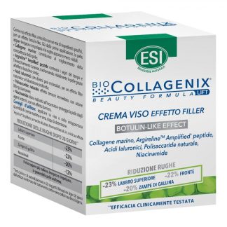 ESI Biocollagenix Crema Viso Effetto Filler, 50ml - Collagene Marino e Acido Ialuronico Antirughe