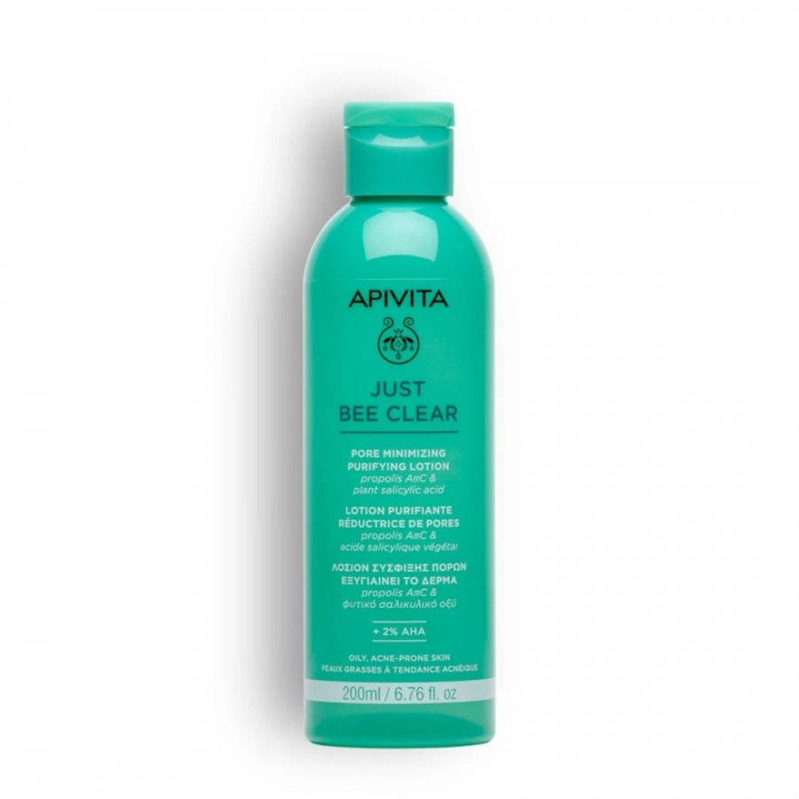 Apivita Just Bee Clear - Lozione Purificante e Opacizzante, 200 ml