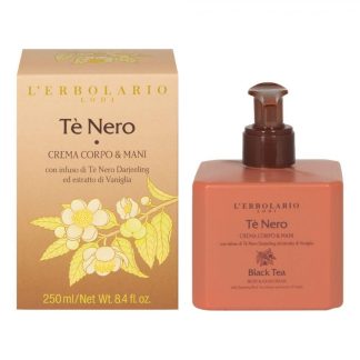 TE' NERO CREMA CORPO&MANI, Crema Idratante per Corpo e Mani, 250ml, Nutriente, Profumata