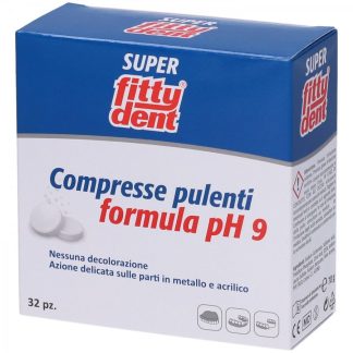 Fittydent Comprex Compresse Effervescenti, 32 compresse, Pulizia Profonda Protesi, Freschezza Effetto Dentifricio