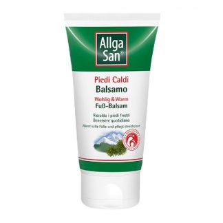 AllgaSan Balsamo Piedi Caldi, Balsamo Riscaldante per Piedi Freddi, 75 ml, Olio di Pino Mugo e Zenzero