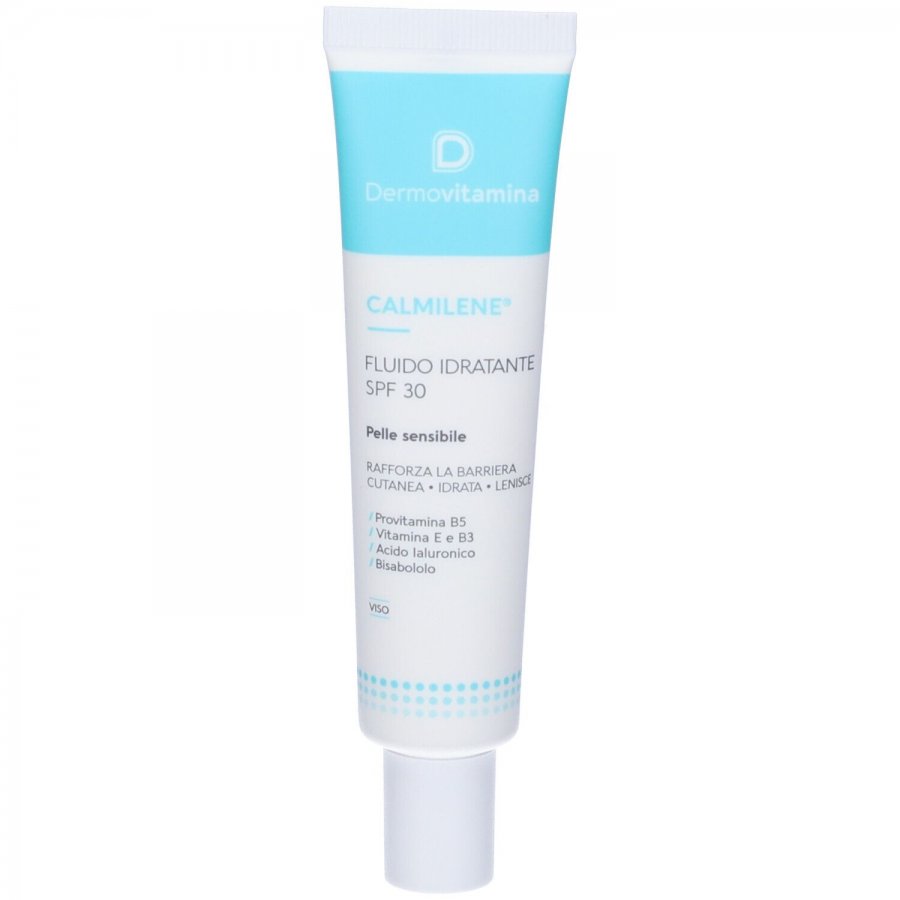 Dermovitamina Calmilene - Fluido Idratante SPF30 Pelle Sensibile, 40ml