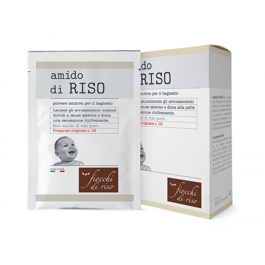 Fiocchi Di Riso Amido Di Riso 100g - Polvere Lenitiva per il Bagnetto