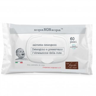 Fiocchi di Riso, Salviette Acqua Non Acqua, 60 Pezzi