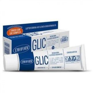 Emoform Glic Dentifricio 75 ml - Dentifricio Antiossidante, Senza Fluoro, Protezione Naturale